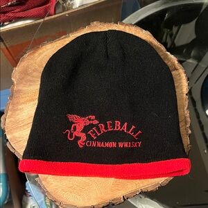 Black and Red Beanie Hat
